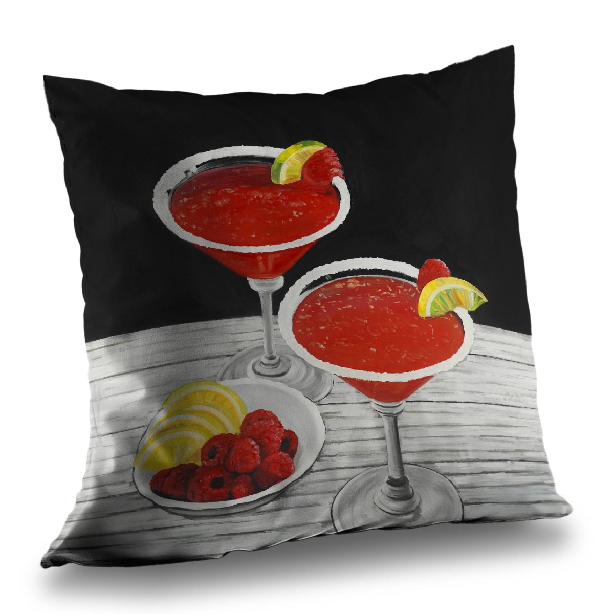 C1PT141421E6BH 14 x 14 in. Red Contemporary Poly Twill Throw Pillow - Insert Included