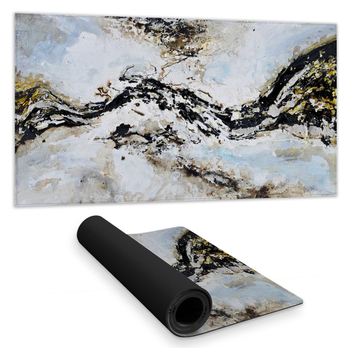 C1DM1531IST1JI 16 x 32 in. Abstract Paint Splash Desk Mat - Modern Home Decor Mat