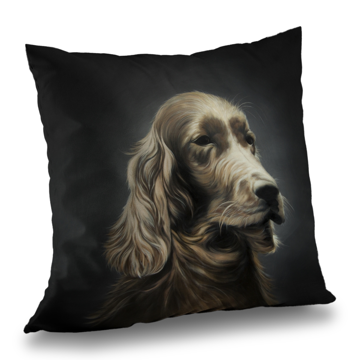 C1PT14143KUK4B 14 x 14 in. Field Spaniel Hyperrealist Office Poly Twill Throw Pillow Insert