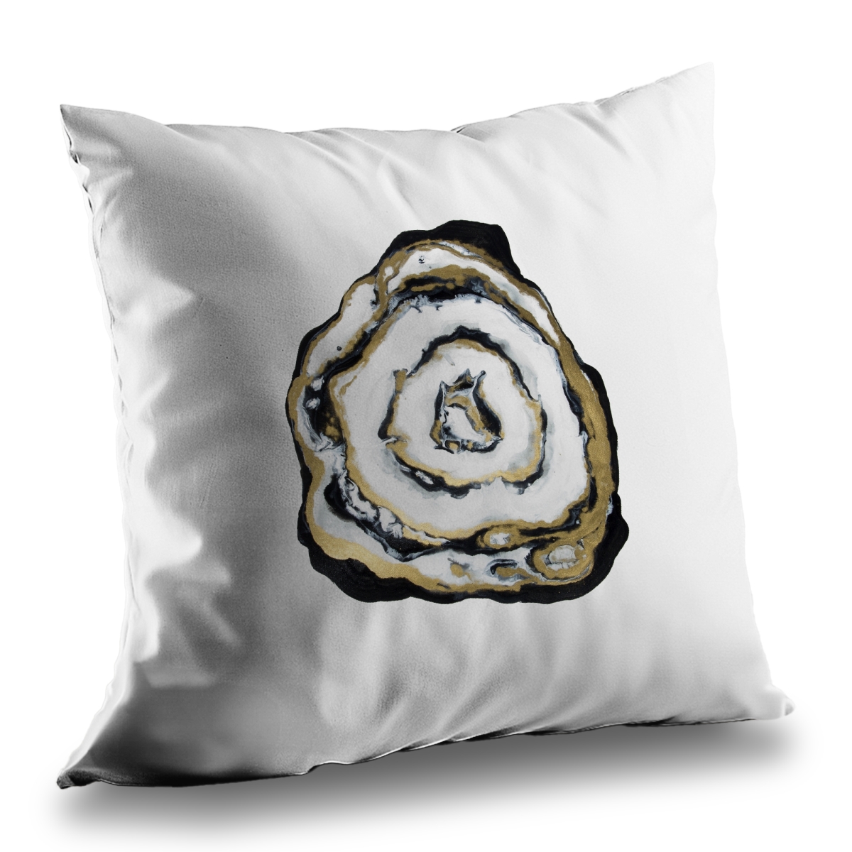C1PT14146A2PMM 14 x 14 in. Golden Agate Shapes Black Poly Twill Throw Pillow Insert - Home Decor