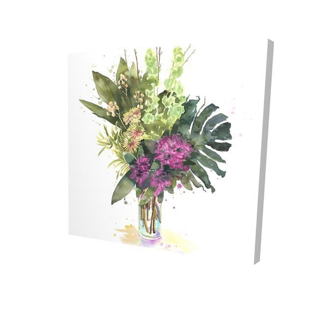 8 x 8 in. Tropical Flower Assemblage-Print on Canvas