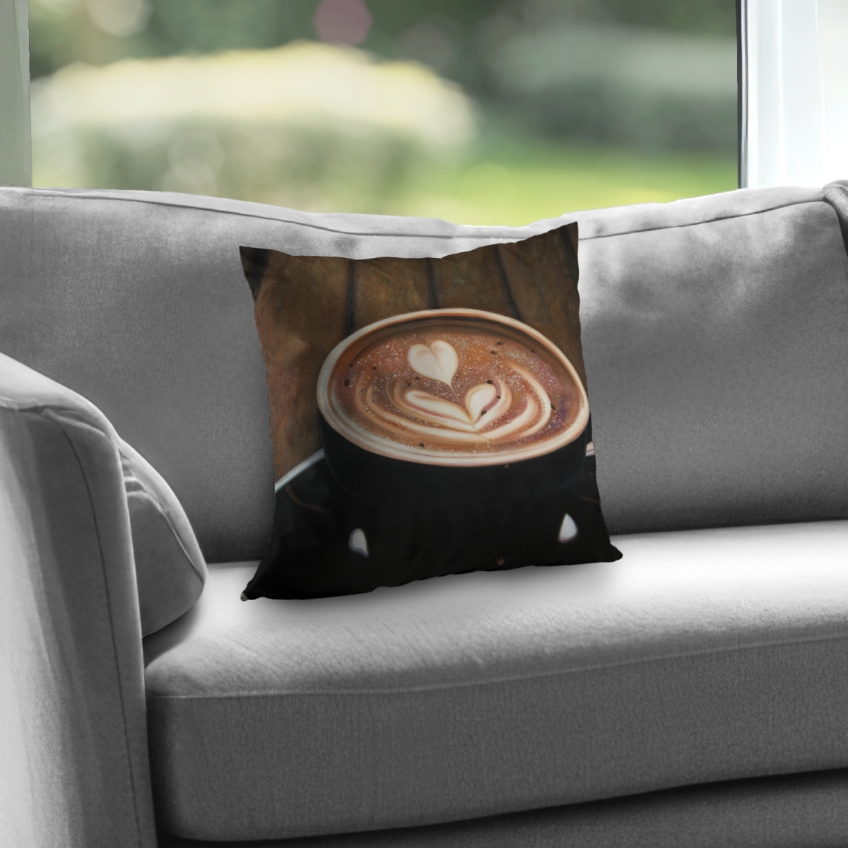 C1PT14145P2VTP 14 x 14 in. Artistic Cappuccino Poly Twill Throw Pillow for Home Decor
