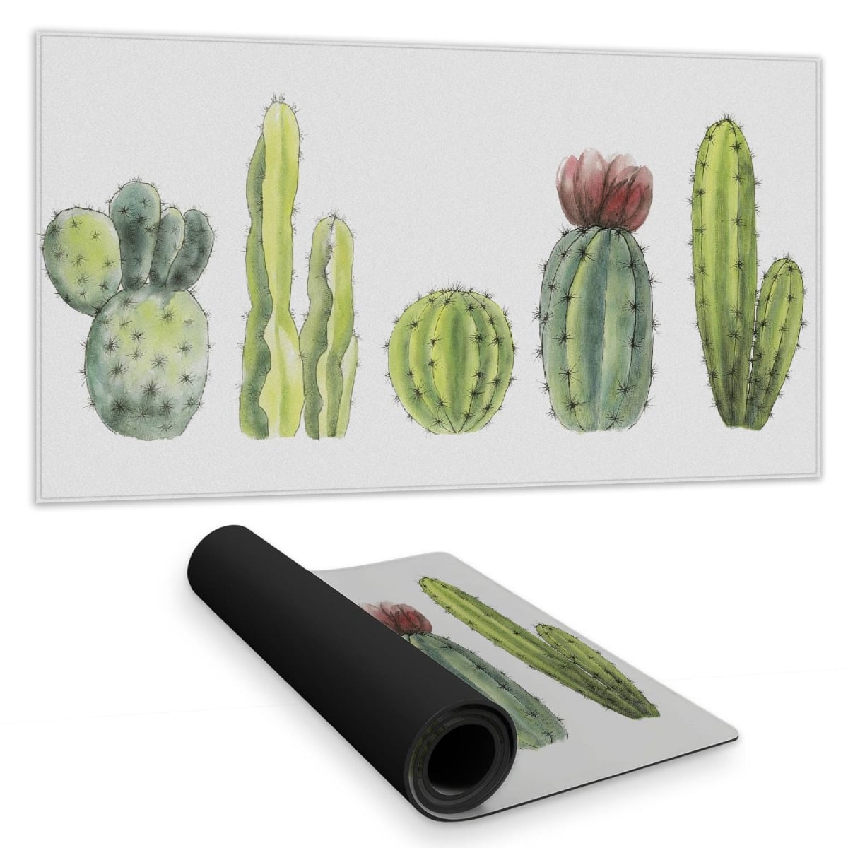 C1DM15313NAE6S 16 x 32 in. Tiny Cactus Set Botanical Desk Mat - Home Decor Illustration
