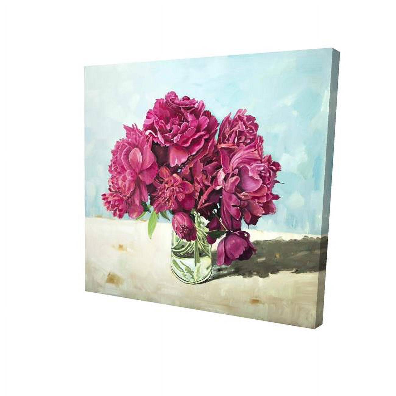 8 x 8 in. Fuchsia Peony-Print on Canvas