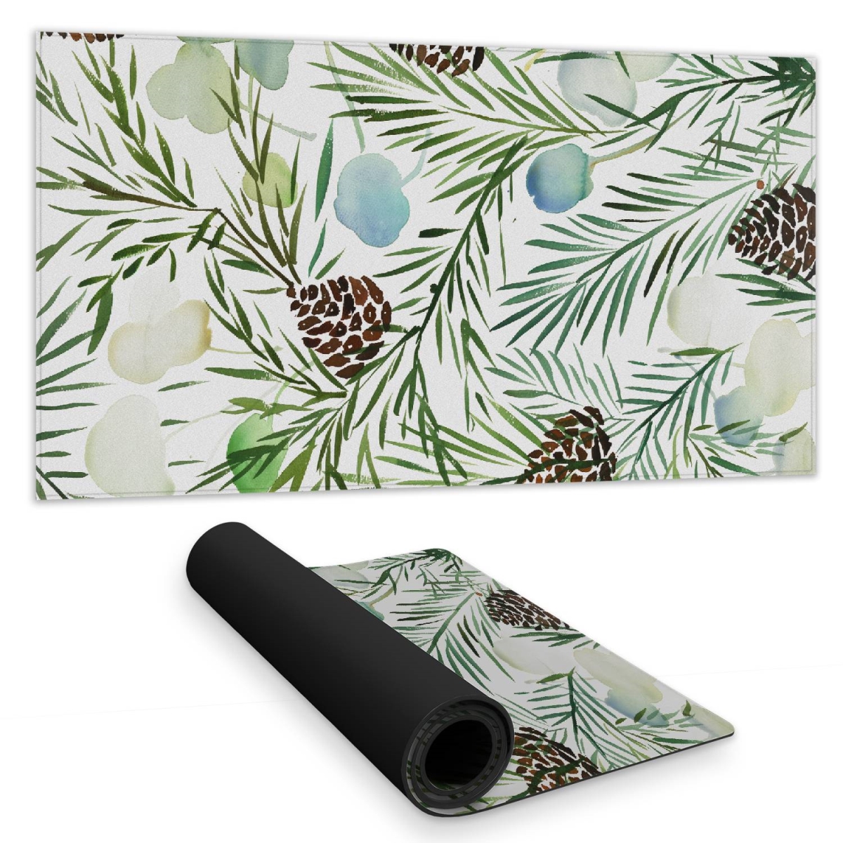 C1DM1531B8TUWP 16 x 32 in. Minimalist Pine Cone Pattern Desk Mat - Holiday Home Decor