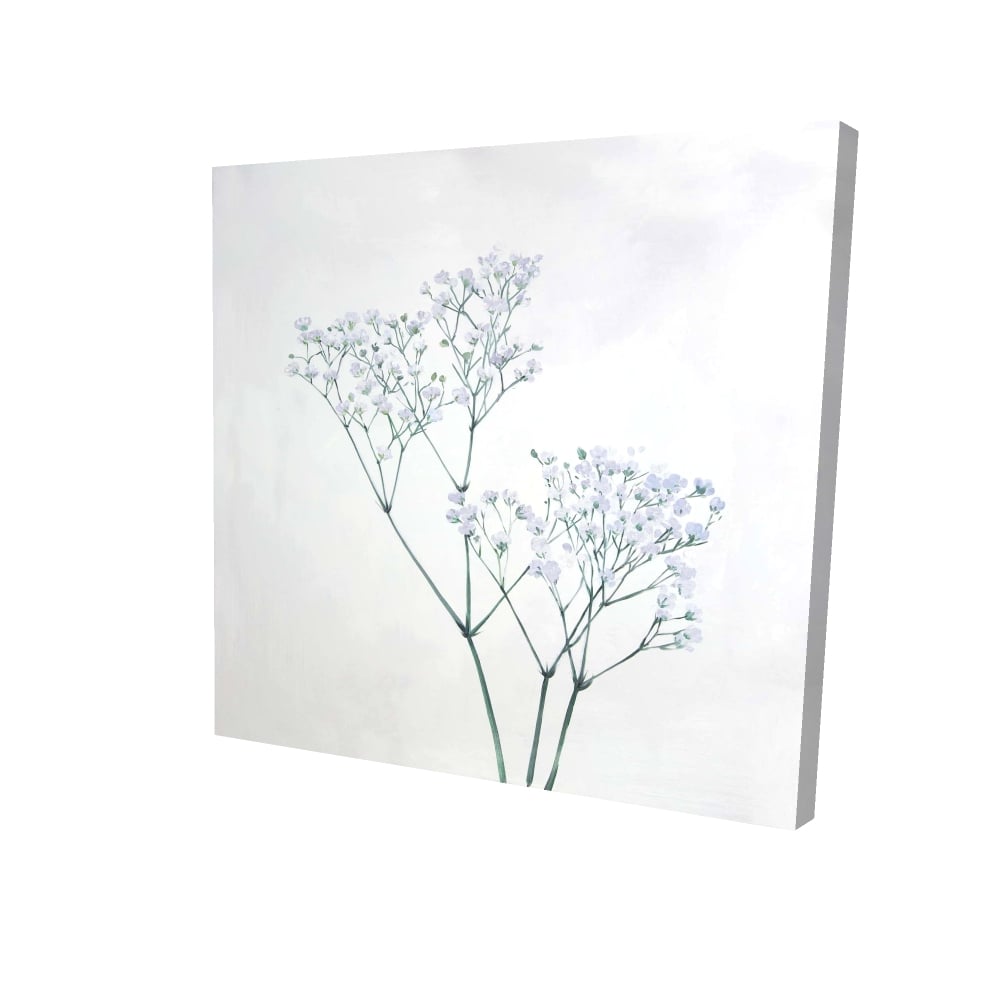 2080-2424-FL324 24 x 24 in. Minimalist Blue Babys-Breath Canvas - Bedroom Home Decor