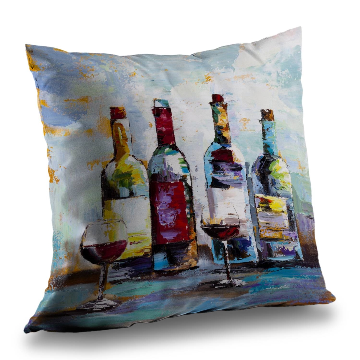 C1PT14142P31PO 14 x 14 in. Wine Tasting Kitchen Red Poly Twill Throw Pillow Insert - Decor