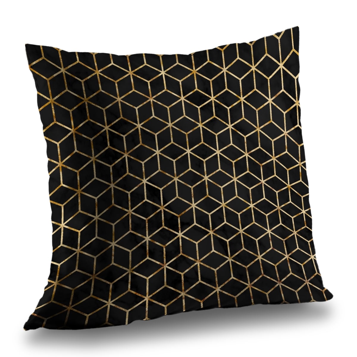 C1PT1414LERTQQ 14 x 14 in. Symmetry Pattern Gold Poly Twill Throw Pillow Insert - Home Decor