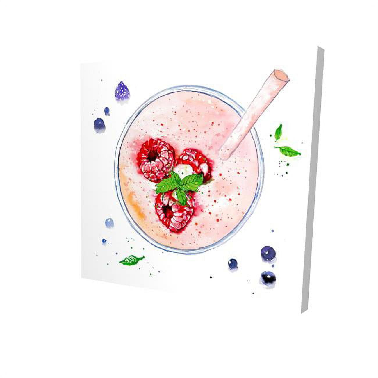 8 x 8 in. Strawberry & Raspberry Smoothie-Print on Canvas