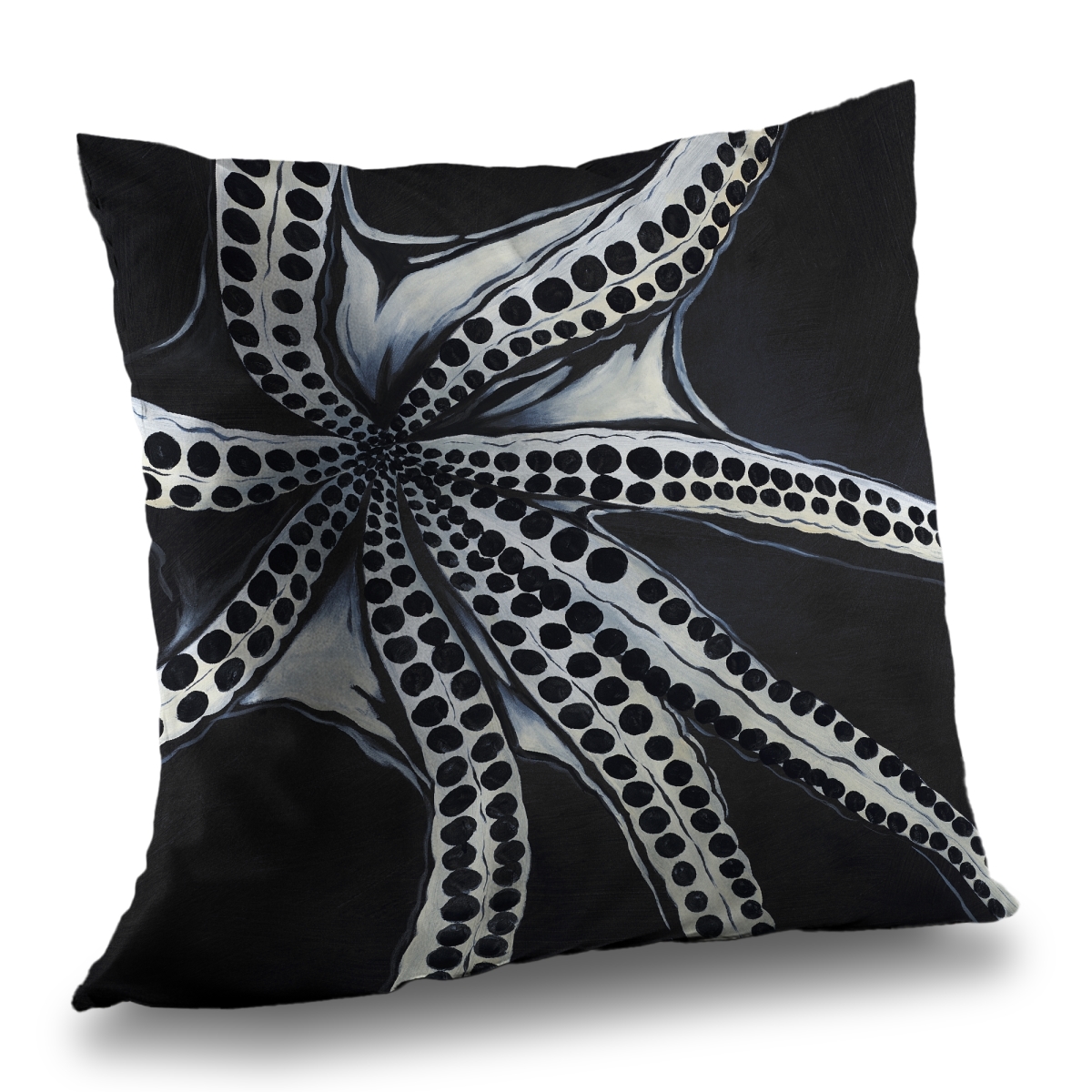 C1PT1414XCZ2RF 14 x 14 in. Large Octopus Tentacle Bathroom Throw Pillow - Home Decor Insert