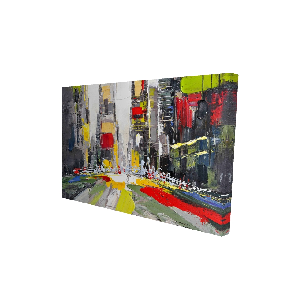 2080-2436-CI44 24 x 36 in. Abstract Texturized Cityscape Canvas - Modern Home Decor Art