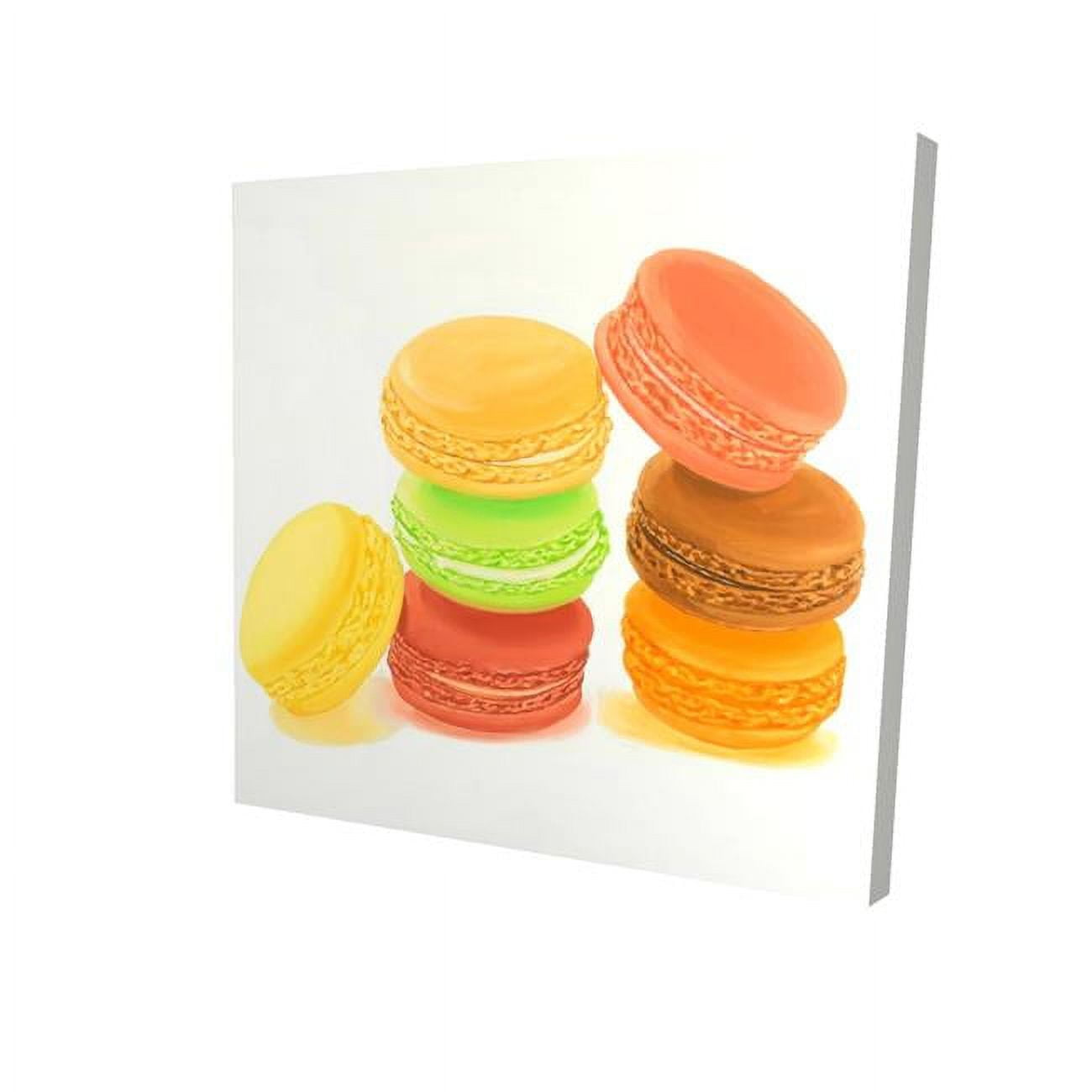 8 x 8 in. Delicious Macaroons-Print on Canvas