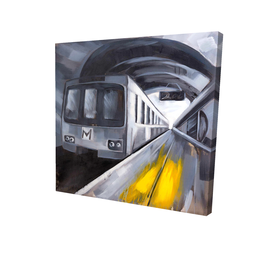 2080-2424-TR26 24 x 24 in. Subway Train Canvas - Modern Home Decor - Transportation Art