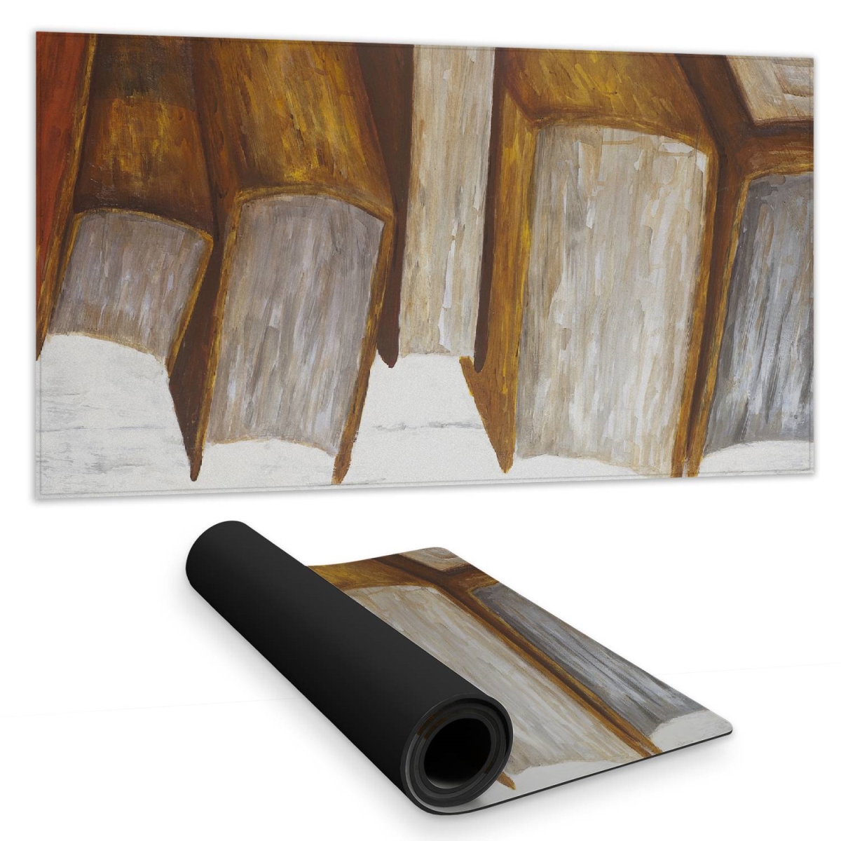 C1DM1531Q46Q71 16 x 32 in. Pile of Books Desk Mat - Still Life Contemporary Home Decor