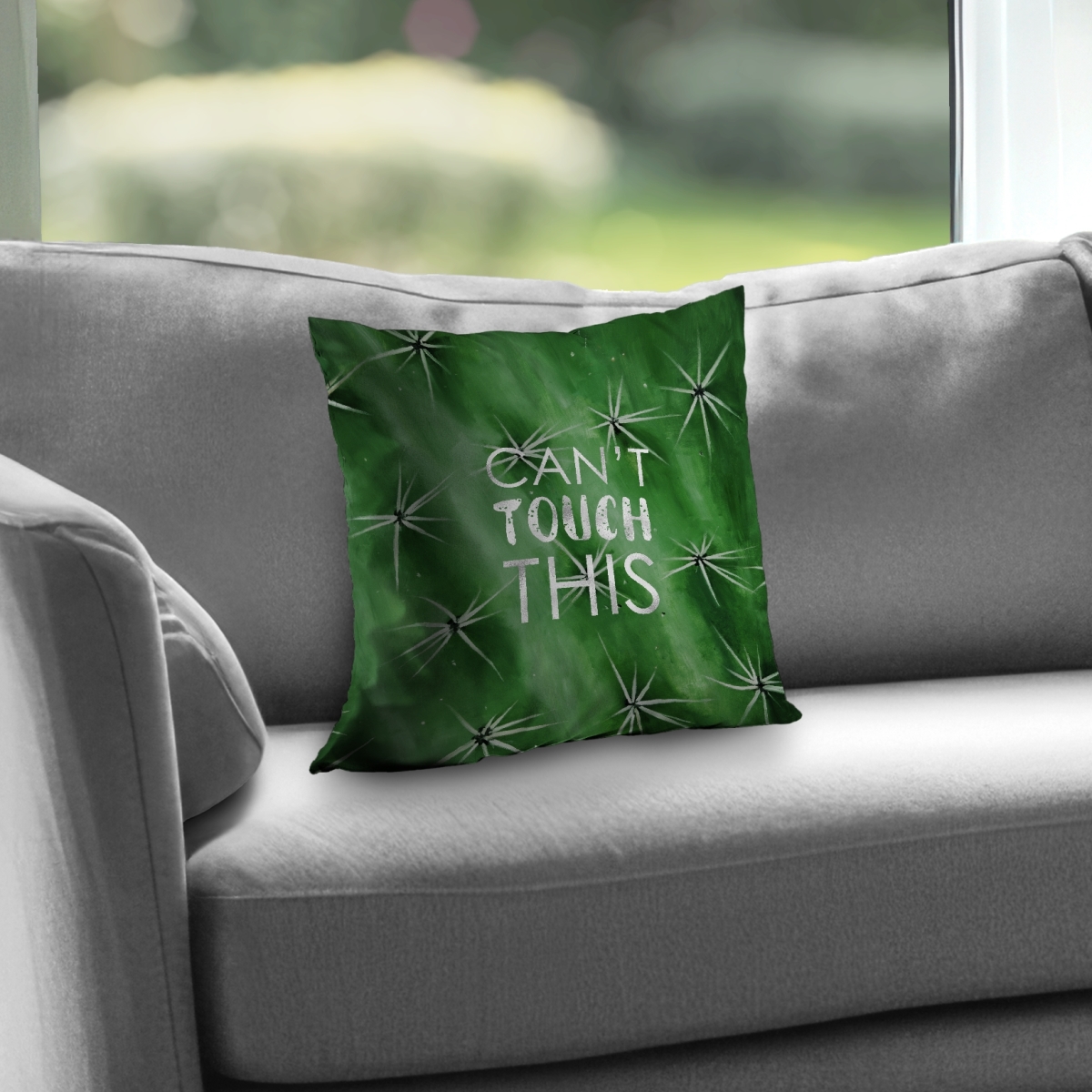 C1PT1414OGZCRB 14 x 14 in. Cant Touch This Floral Botanical Poly Twill Throw Pillow - Home Decor