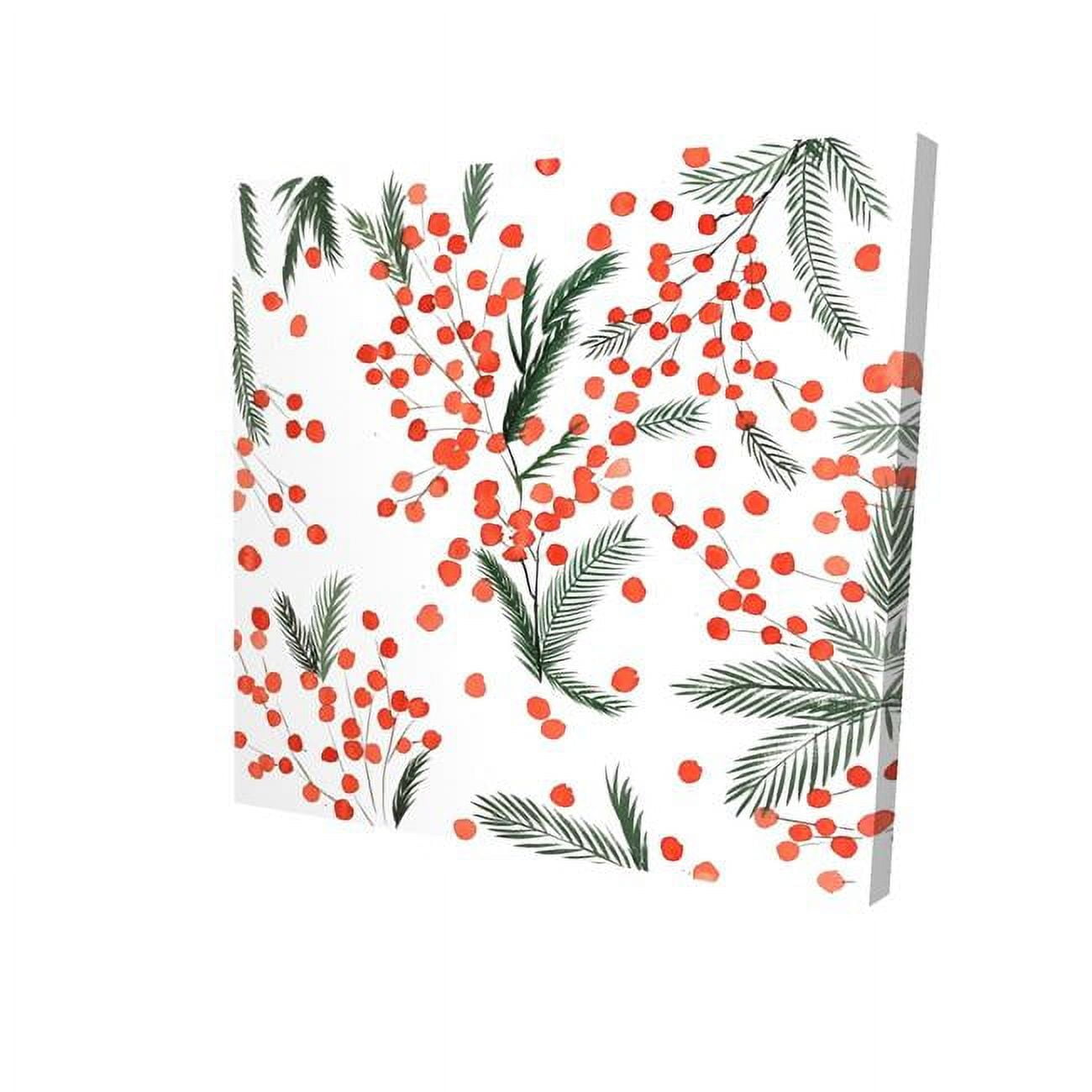 8 x 8 in. Mistletoe Leaf Pattern-Print on Canvas