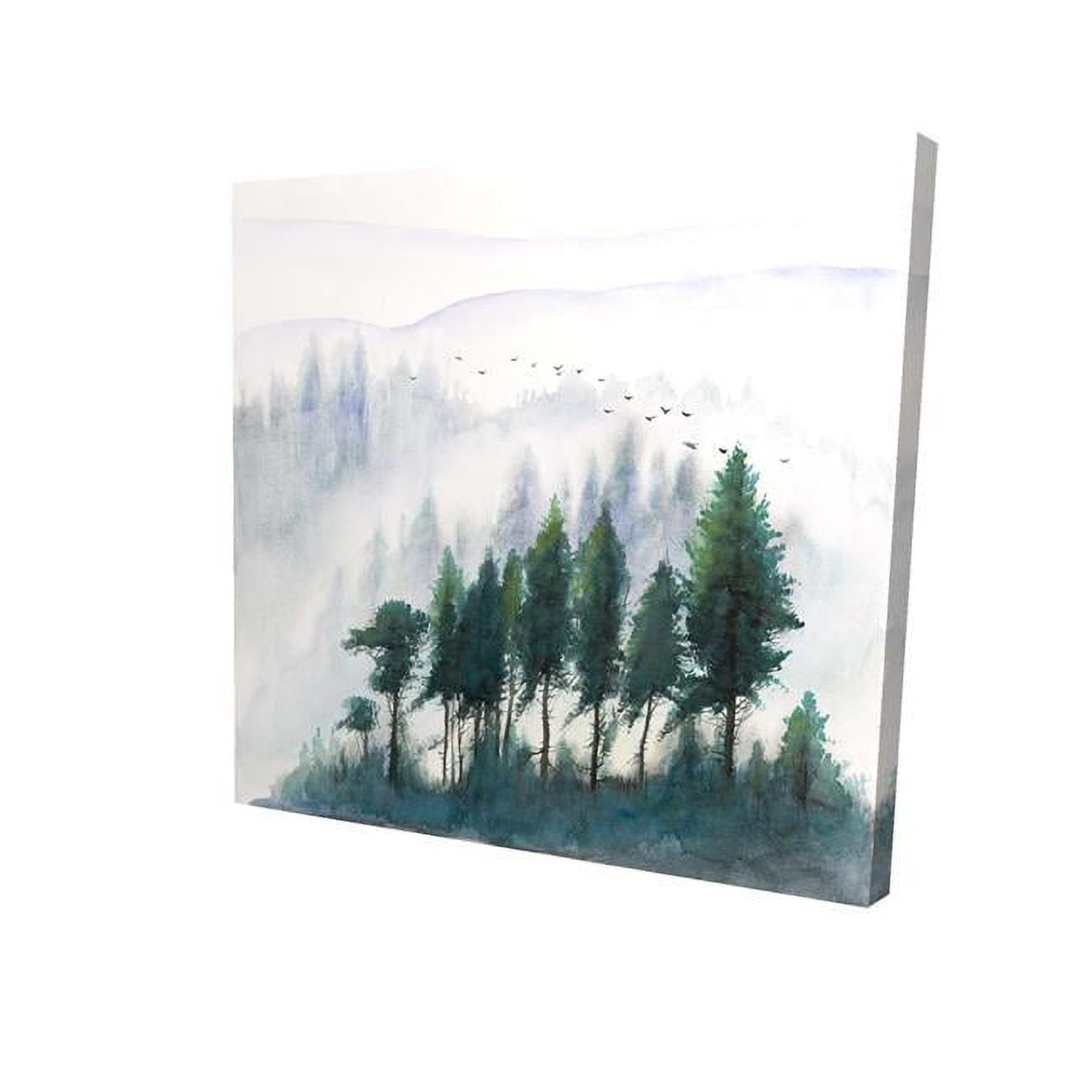 8 x 8 in. Mountains Landscape In Watercolor-Print on Canvas