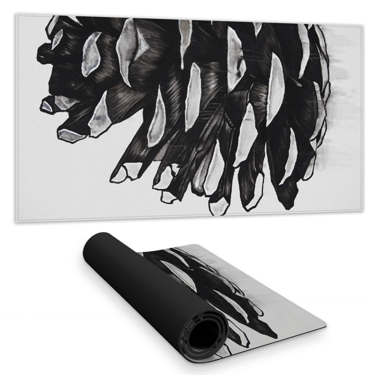 C1DM1531KMMGFD 16 x 32 in. Pine Cone Botanical Rustic Desk Mat - Home Decor Accessory