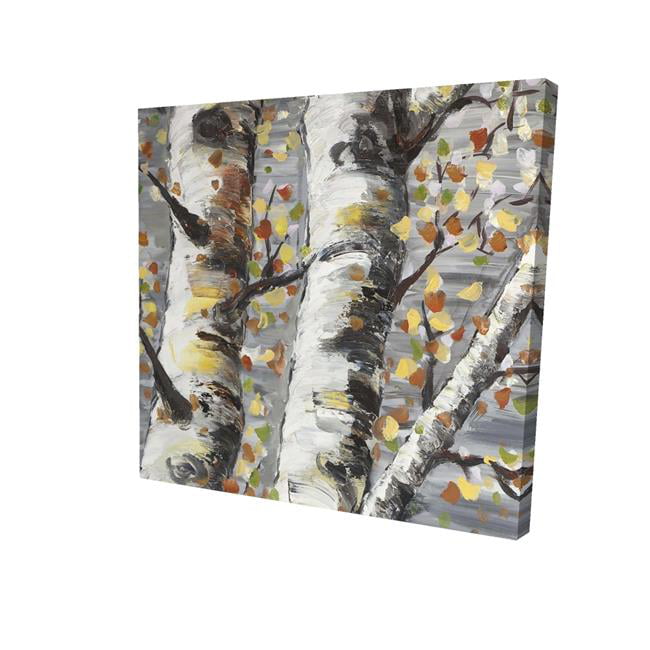 8 x 8 in. Budding White Birches 1-Print on Canvas