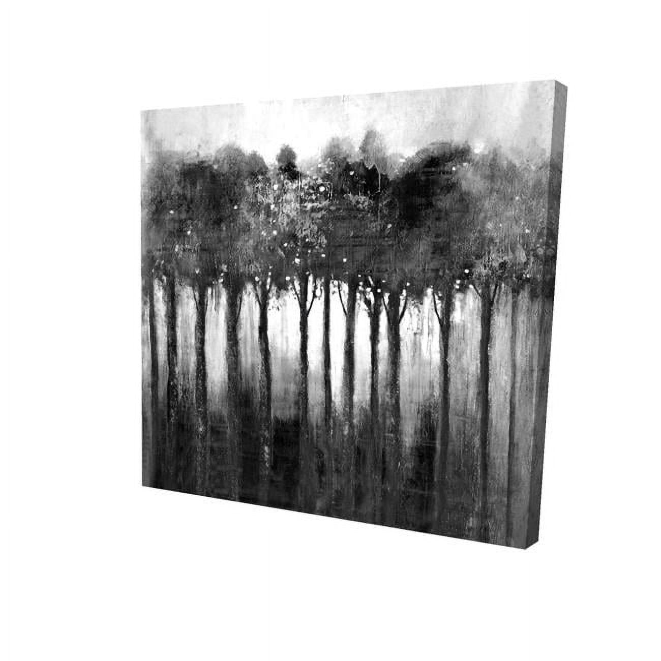 8 x 8 in. Monochrome Trees-Print on Canvas