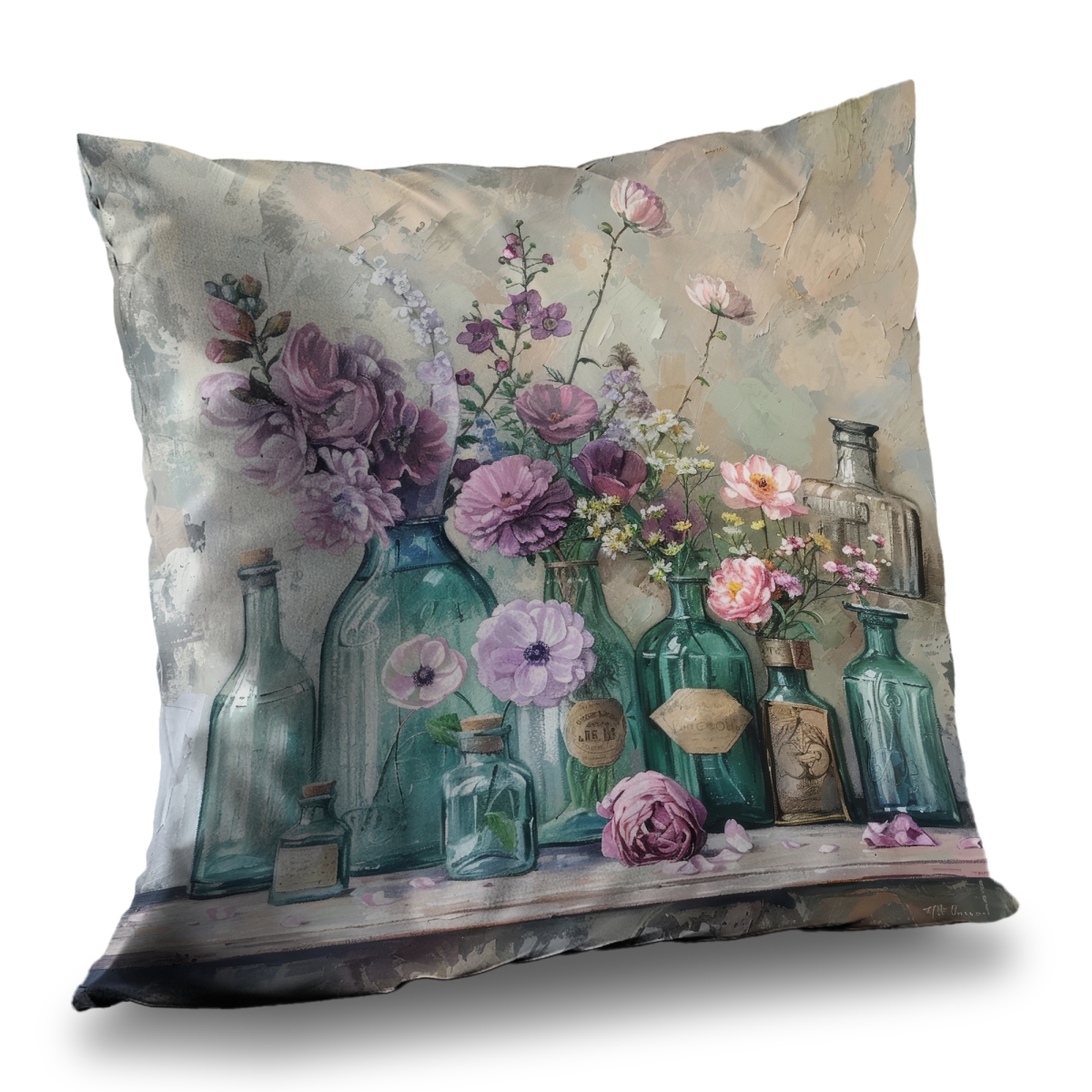 C1PT1414YKITVZ 14 x 14 in. Still Life Poly Twill Throw Pillow - Insert Included Home Decor