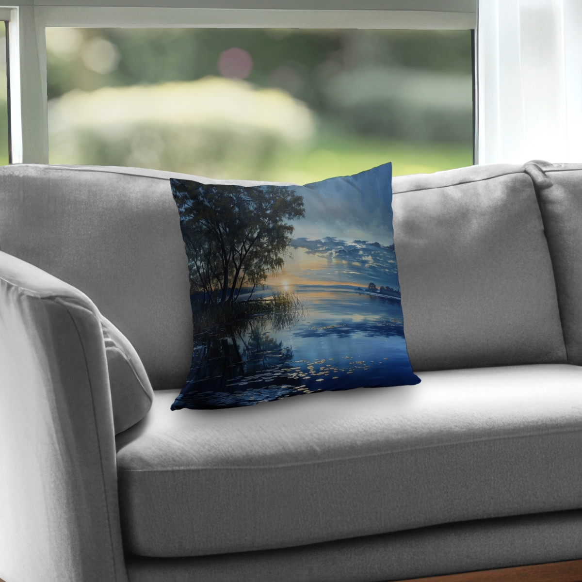 C1PT1616YEW9FE 16 x 16 in. Marsh Blue Poly Twill Throw Pillow Insert for Home Decor