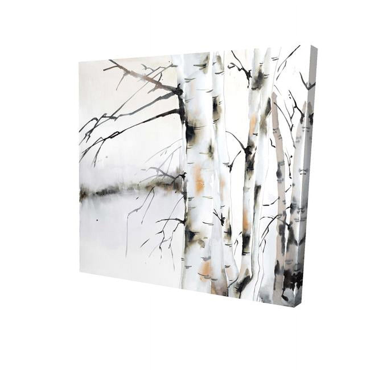 8 x 8 in. Winter Birches-Print on Canvas