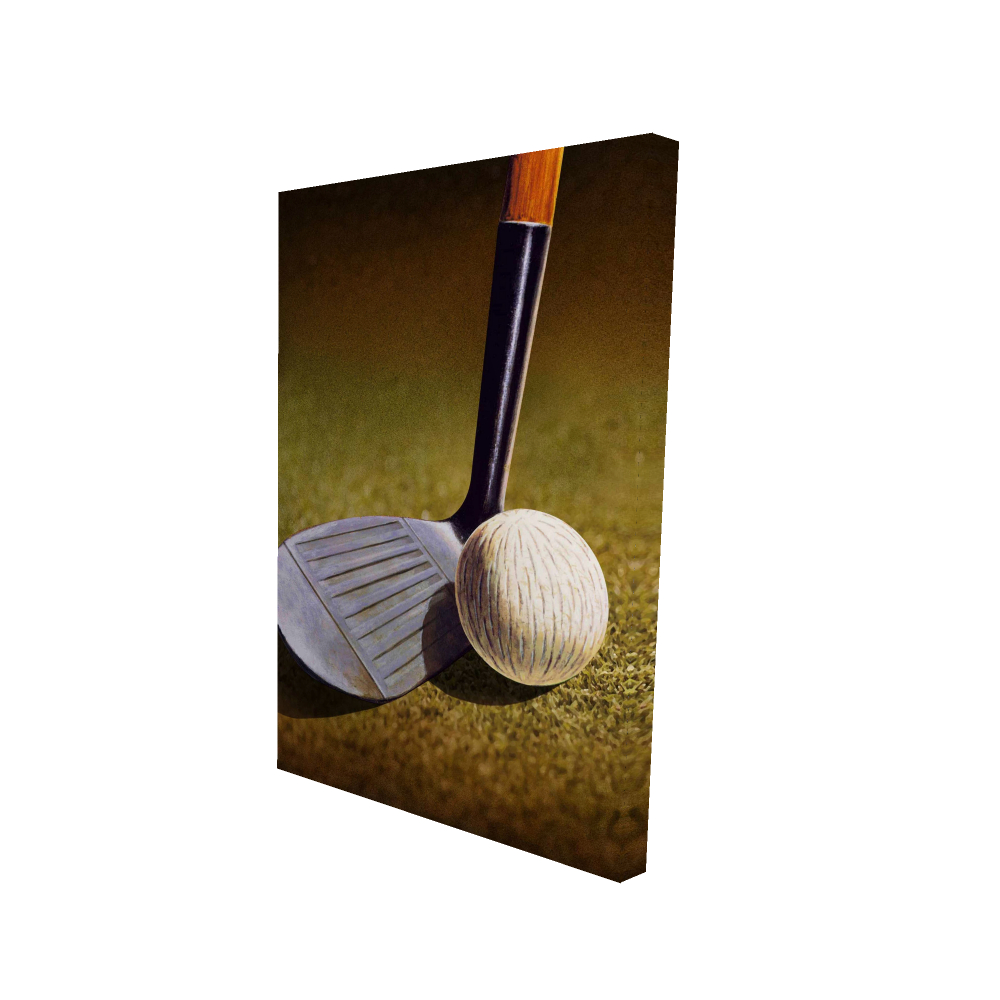 2080-3624-SP2 24 x 36 in. Brown Hyperrealist Golf Club Canvas - Man Cave Home Decor