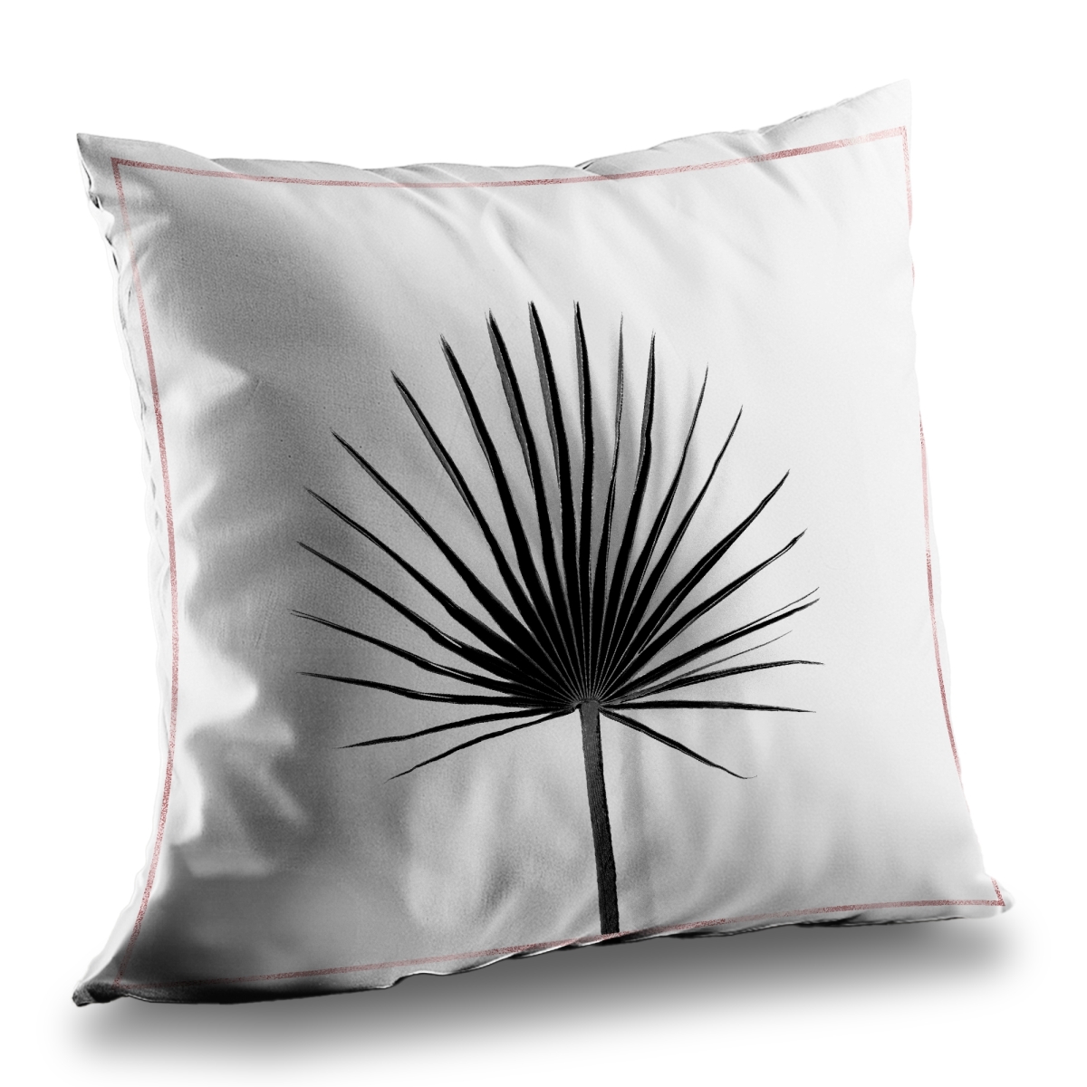 C1PT1414697G1D 14 x 14 in. Cabbage Palm Leaf Throw Pillow - Floral Minimalist Decor