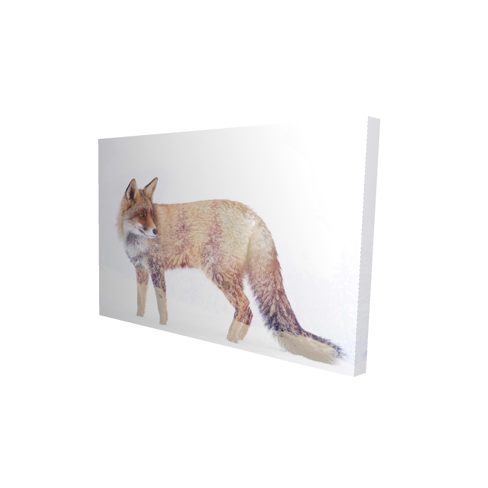 2080-2436-AN222 24 x 36 in. Forest & Fox Canvas - Scenic Trees & Animals Home Decor