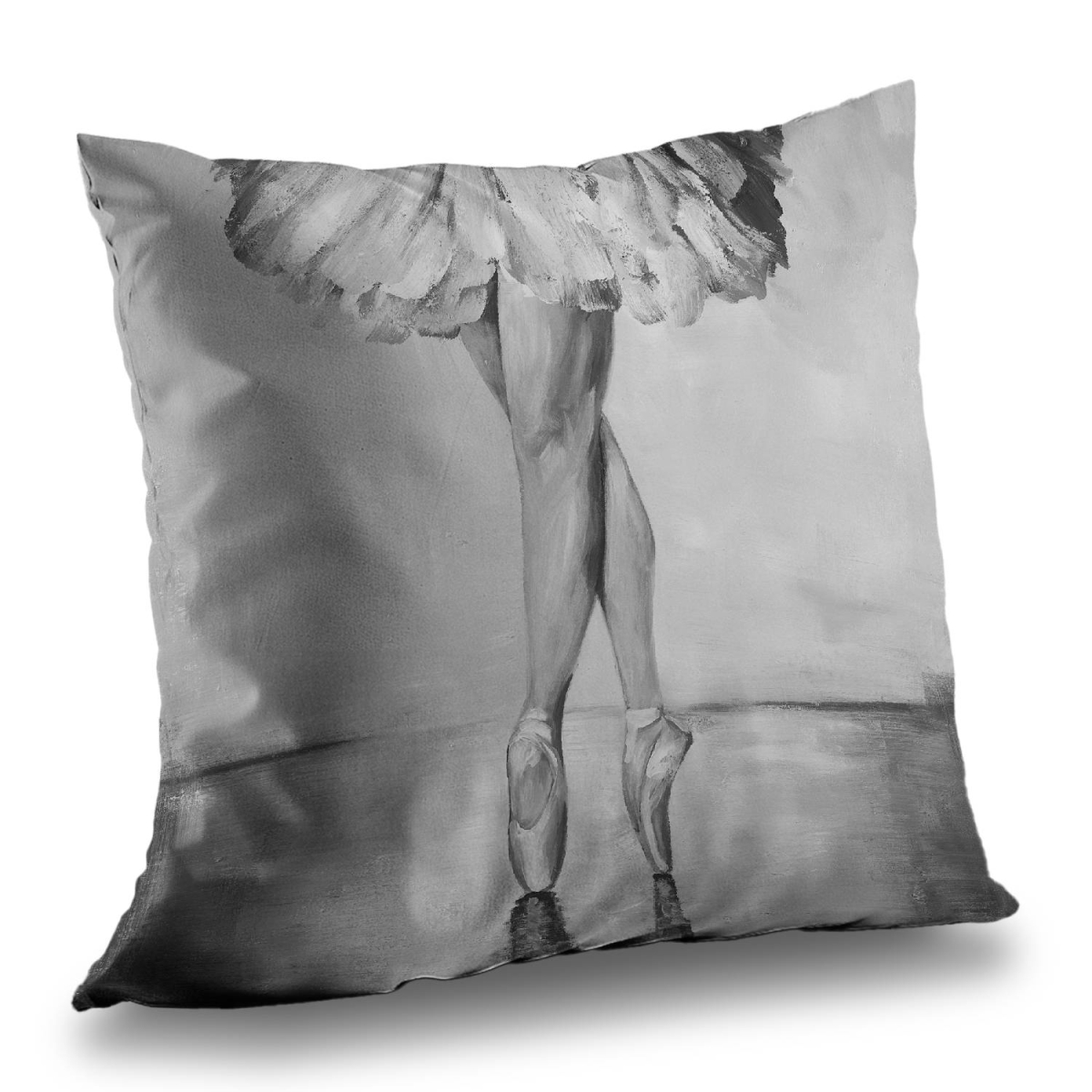 C1PT14149YAJGB 14 x 14 in. Ballet Classic Steps Throw Pillow - Black & White Home Decor