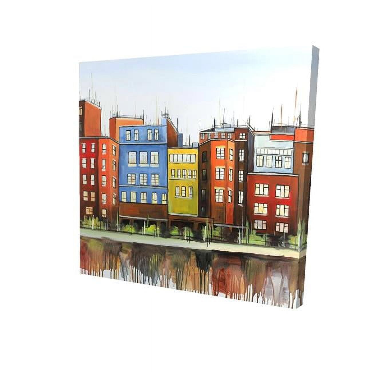 12 x 12 in. Boston Colorful Buildings-Print on Canvas