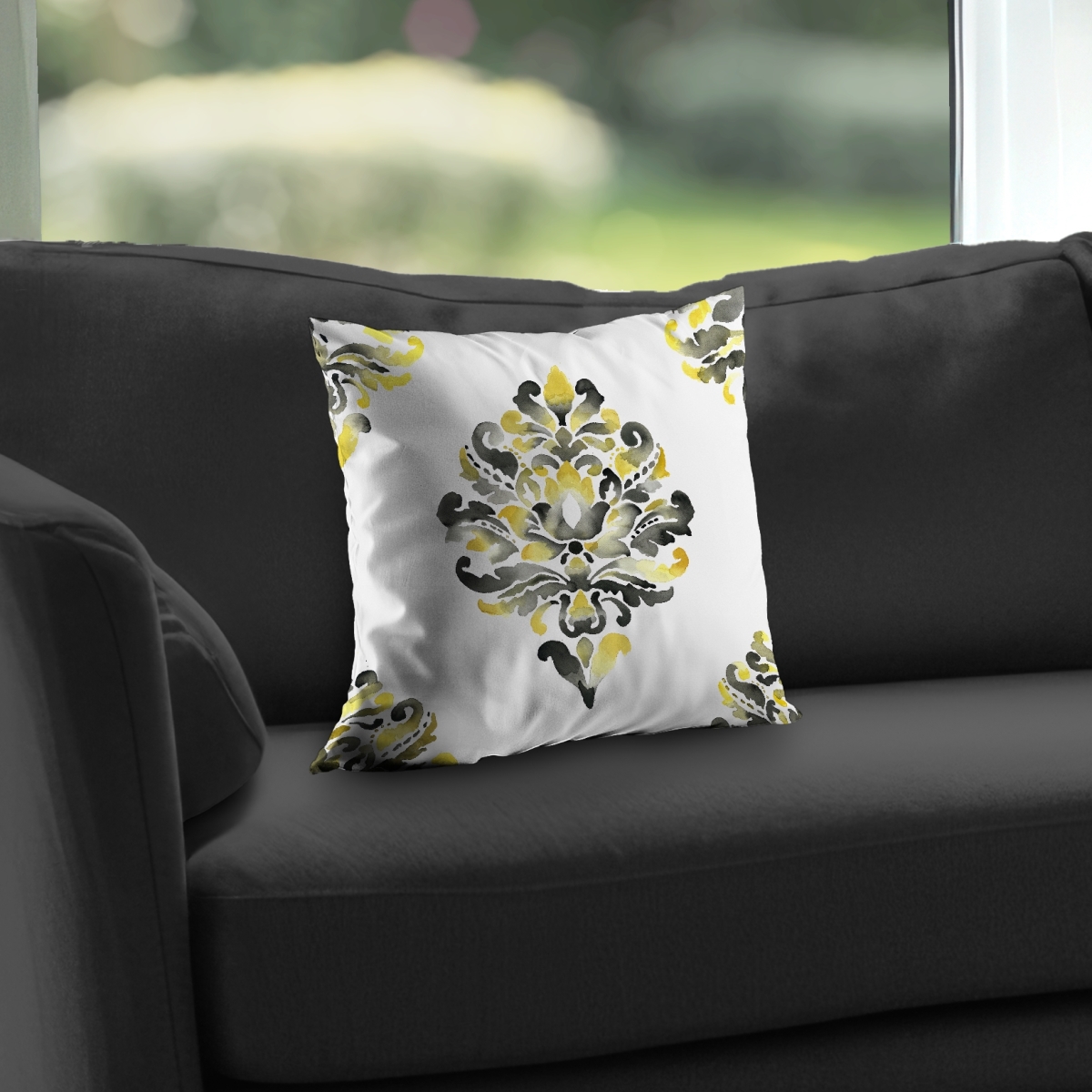 C1PT1414GOUJ25 14 x 14 in. Baroque Ornament Shapes Patterns Poly Twill Throw Pillow Insert