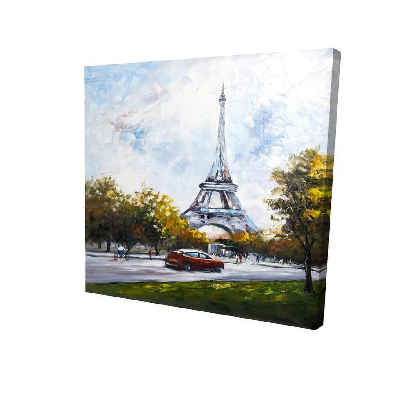 12 x 12 in. Driving Near The Eiffel Tower-Print on Canvas