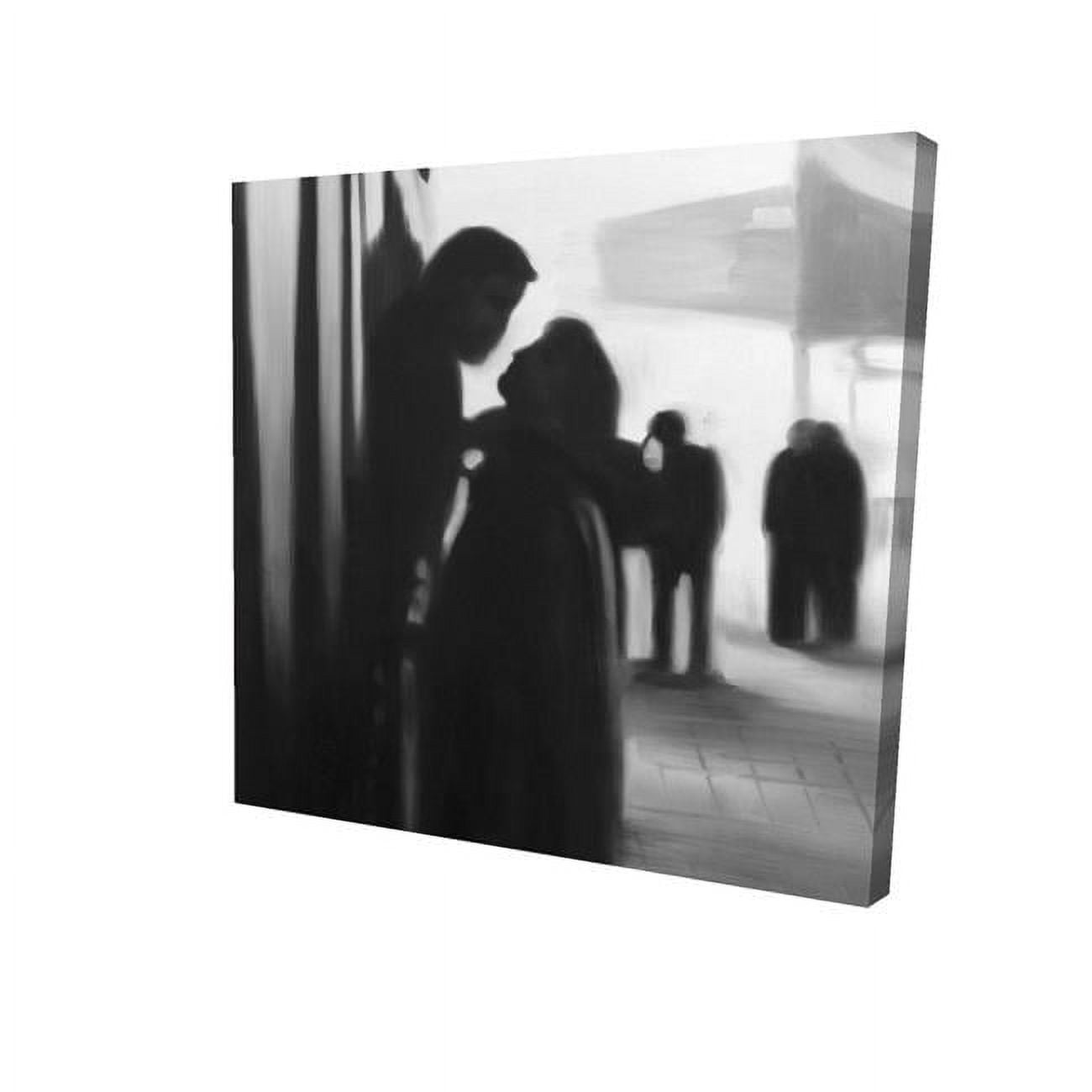 12 x 12 in. Couple At The Train Station-Print on Canvas