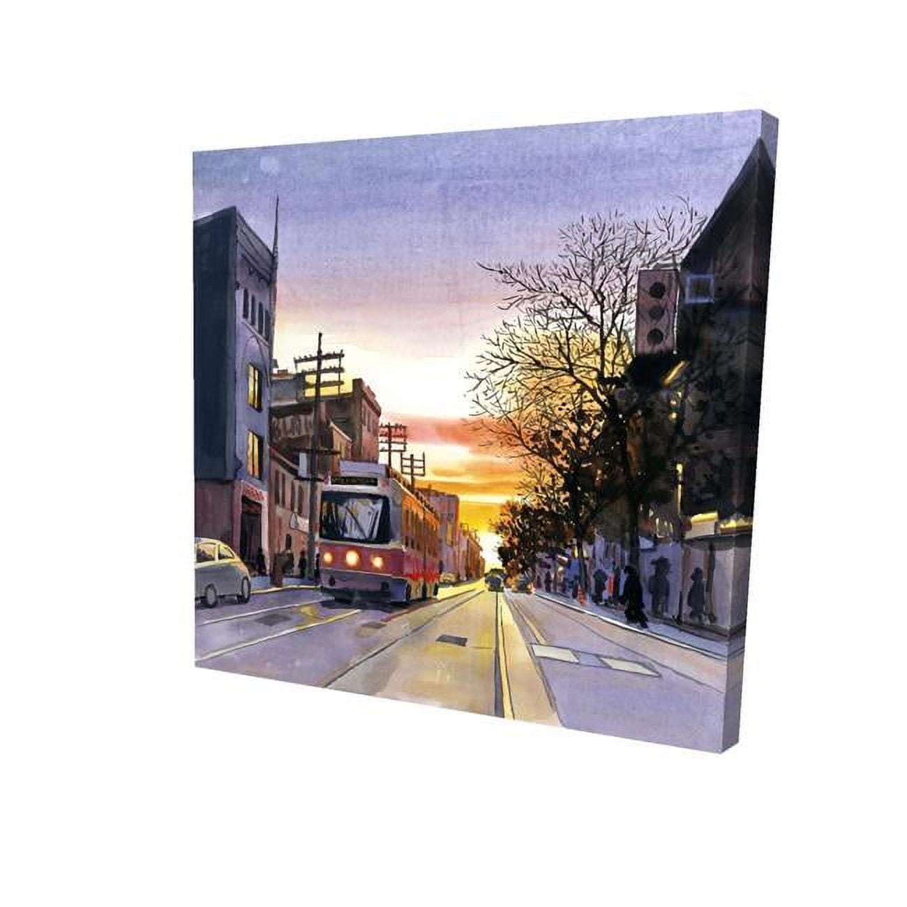 12 x 12 in. Sunset Streetscape to Toronto-Print on Canvas