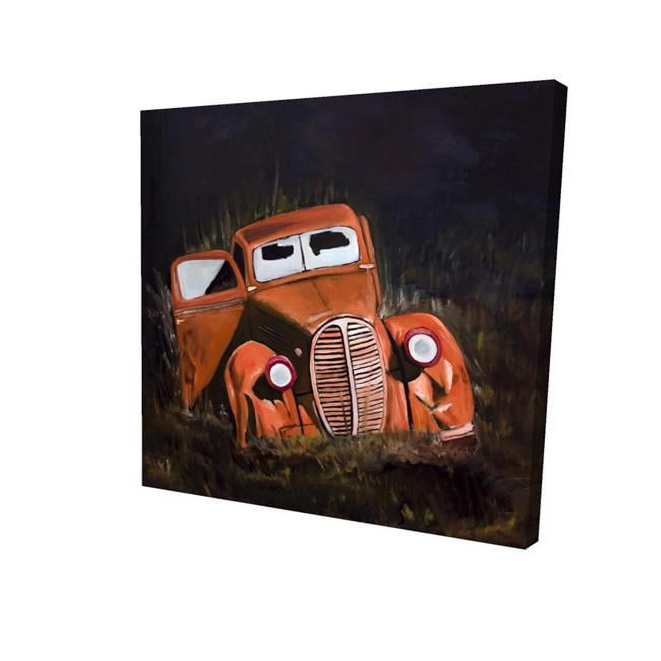 12 x 12 in. Humpy Old Car by Night-Print on Canvas