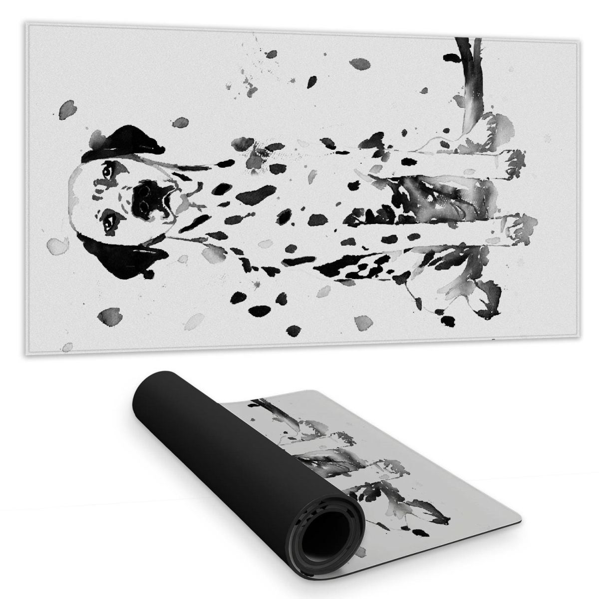 C1DM1531A5ZA16 16 x 32 in. Minimalist Dalmatian Dog Desk Mat - Bedroom Decor Essentials