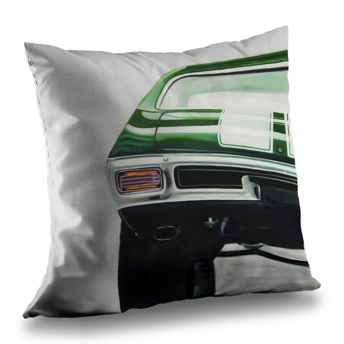 C1PT1414CSGPEW 14 x 14 in. Classic Dark Green Car Throw Pillow - Home Decor Insert