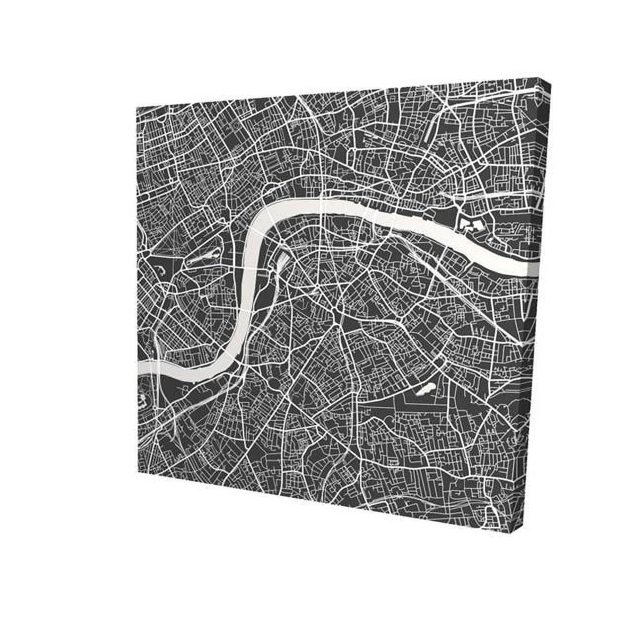 12 x 12 in. London City Plan-Print on Canvas