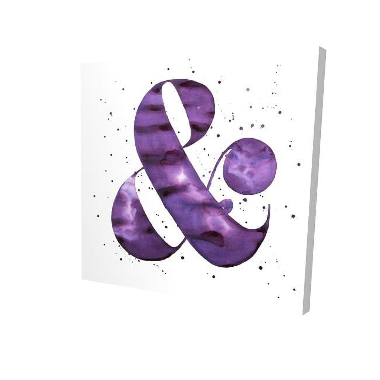 12 x 12 in. Ampersand Purple-Print on Canvas