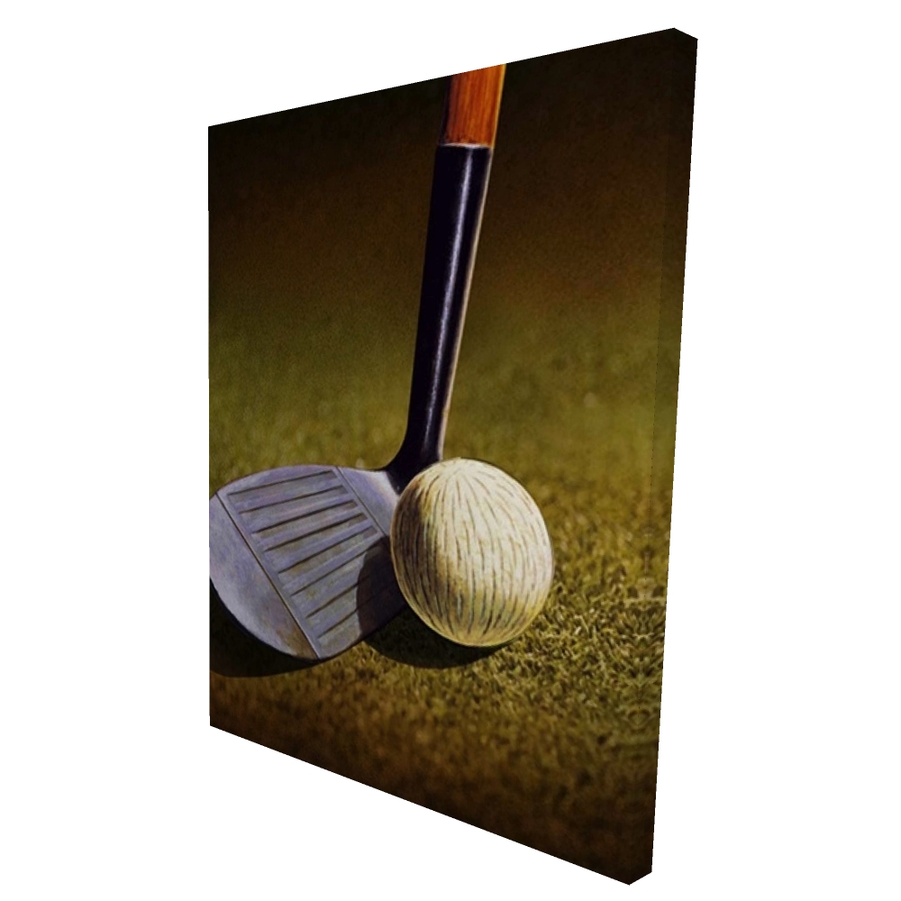 2080-4836-SP2 36 x 48 in. Brown Man Cave Canvas - Golf Club Closeup Art for Home Decor
