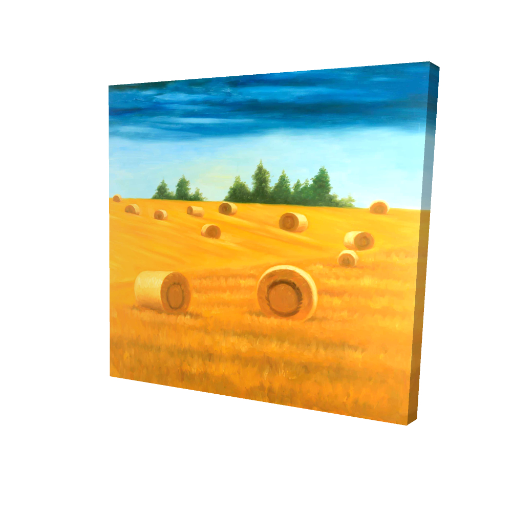 2080-2424-LA105 24 x 24 in. Landscape of the Countryside - Rustic Blue Canvas Wall Art