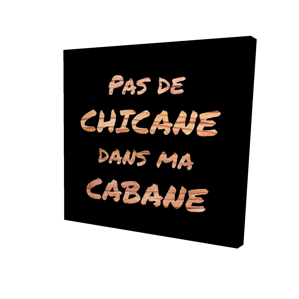 2080-2424-QU19-1 24 x 24 in. No Dispute in My House - Black Canvas - Brown Bedroom Decor