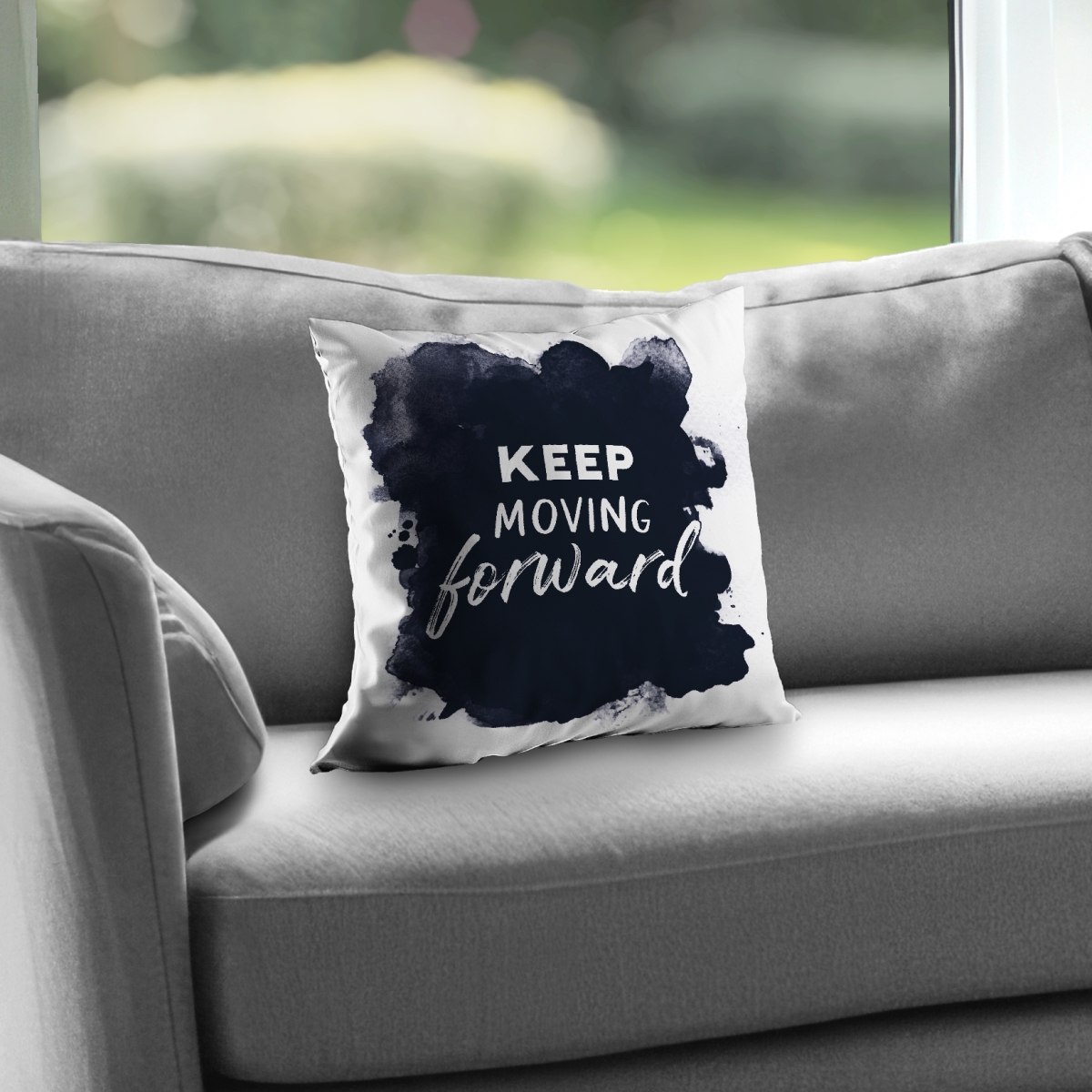 C1PT14142Y9ULH 14 x 14 in. Keep Moving Forward - Motivational Throw Pillow for Home Decor