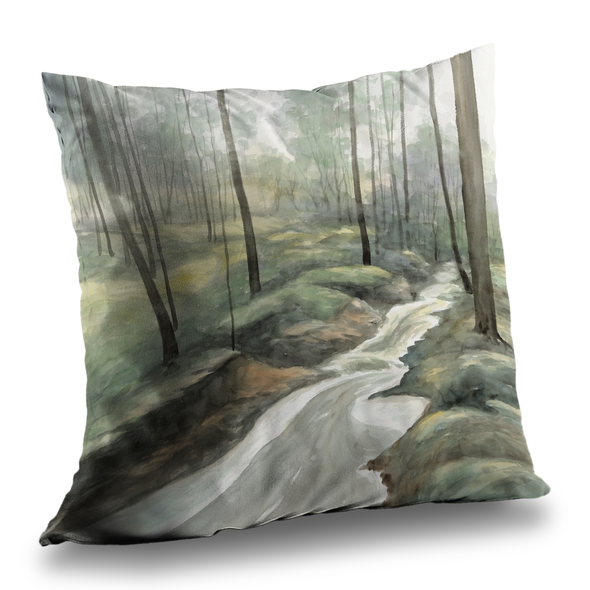 C1PT141455CYD9 14 x 14 in. Waterfall Illustrative Seasons Poly Twill Throw Pillow - Insert