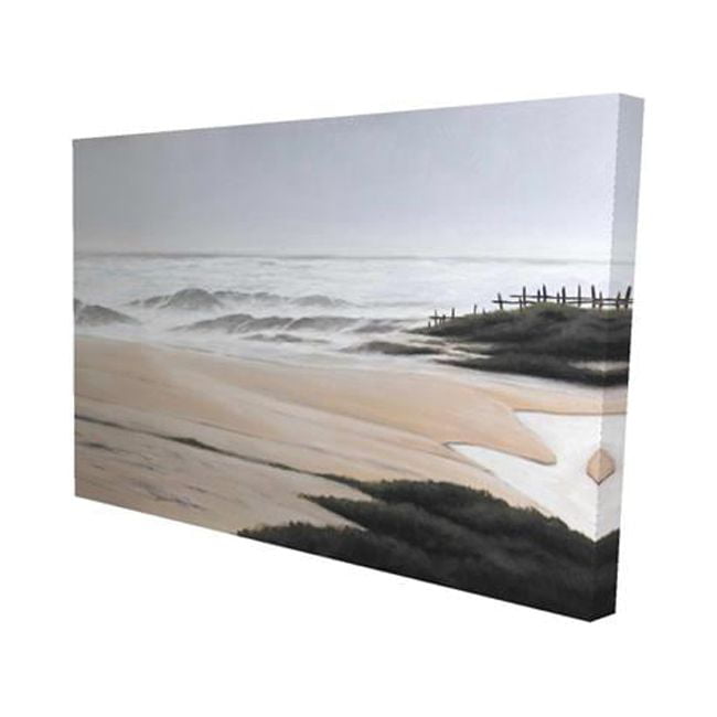 12 x 18 in. Cloudy At The Beach-Print on Canvas