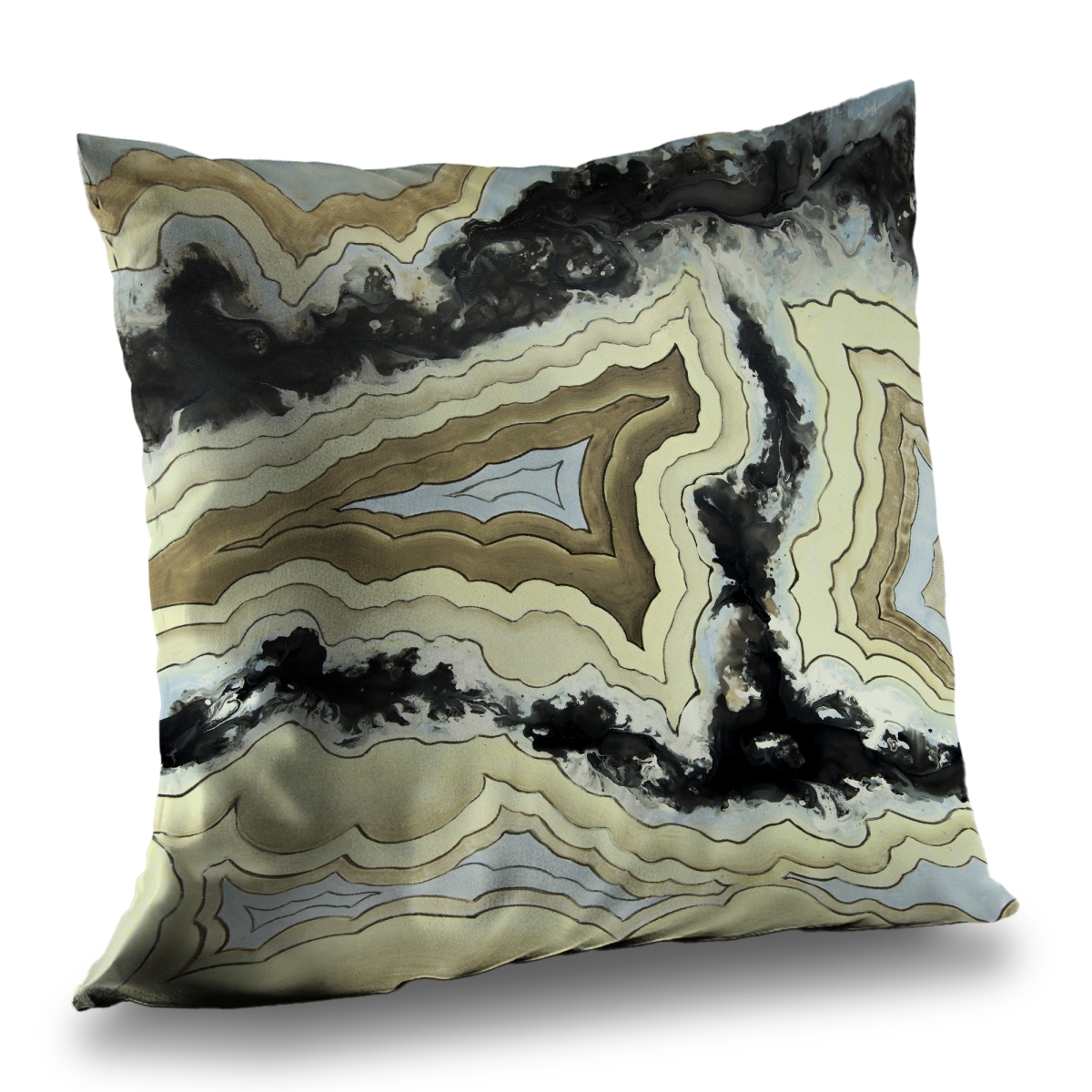 C1PT1414RVJE1T 14 x 14 in. Lace Agate - Modern Poly Twill Throw Pillow Insert - Home Decor