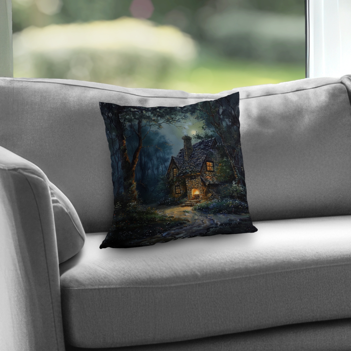 C1PT1414S0X1O1 14 x 14 in. Hidden Shack Poly Twill Throw Pillow - Insert Included