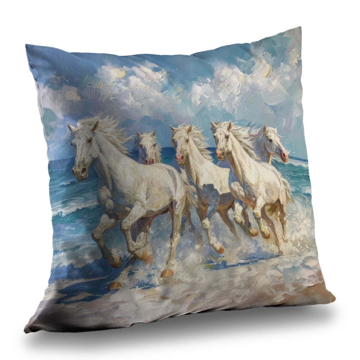 C1PT161665VBZ2 16 x 16 in. Spatter Beige Poly Twill Throw Pillow Insert for Home Decor